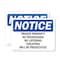 Signmission Private Property No Trespassing No Loitering OSHA Notice Sign, Vinyl Decal, 10in W x 7in L, 2PK OS-2PACK-NS-D-710-L-17847 - alternate 1